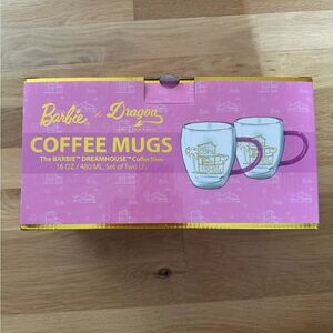 Barbie x dragon glass dream house double walled glass coffee mugs